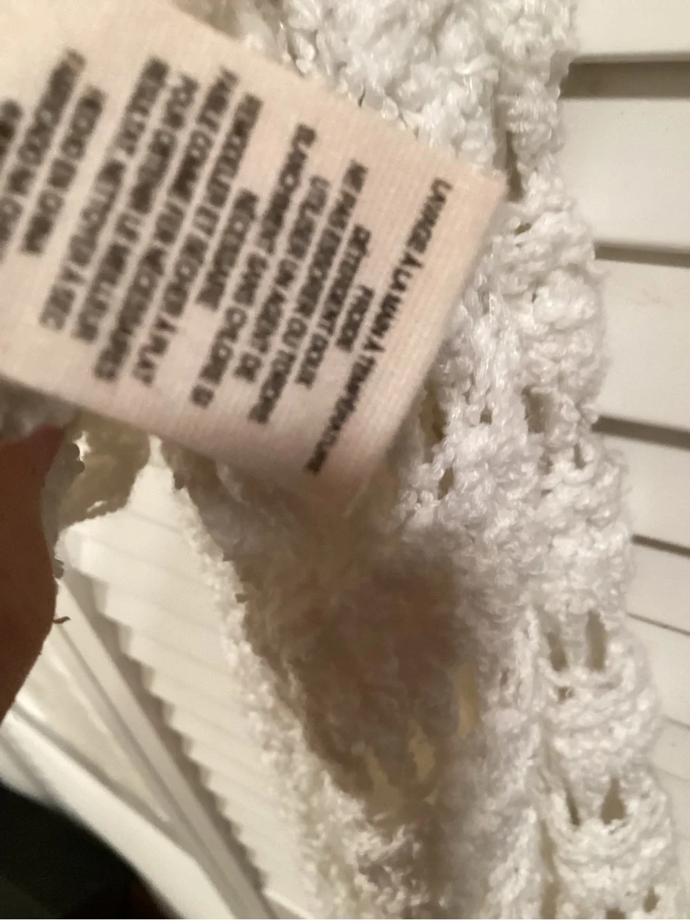 FREE PEOPLE Caught Up Bell Sleeve Crochet Knit Sweater White Med.